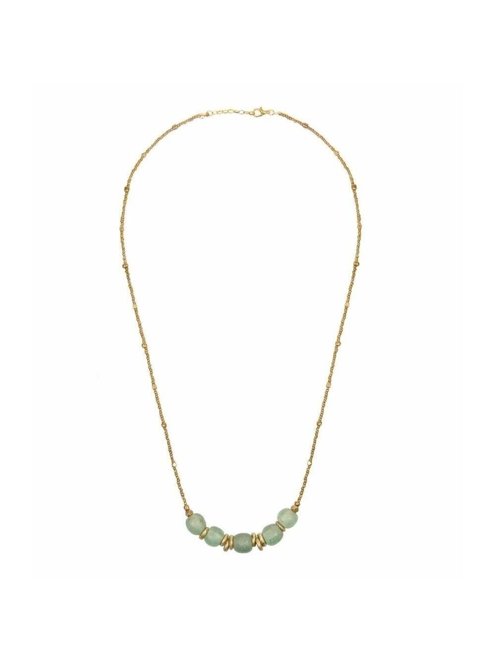 PURPOSE JEWELRY JASMINE NECKLACE IN SEAFOAM GREEN